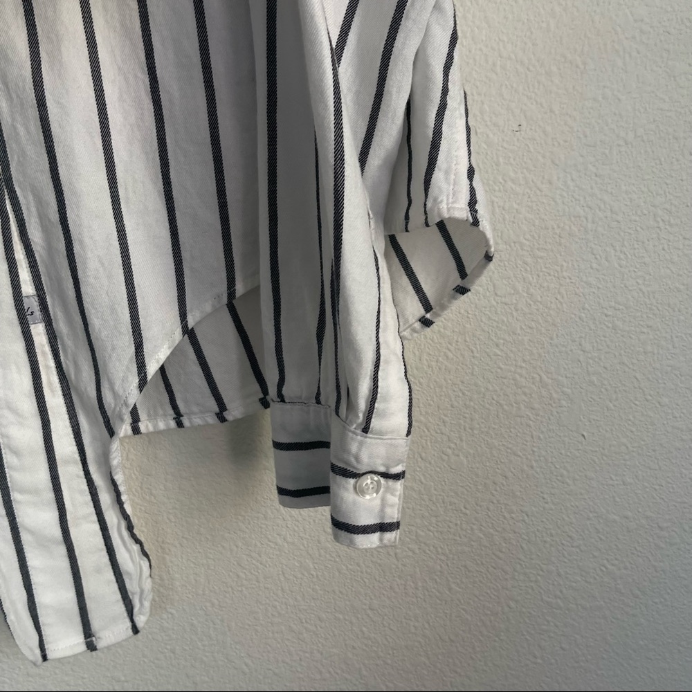 Rails Button Down Striped Tie Front Long Sleeve S… - image 2